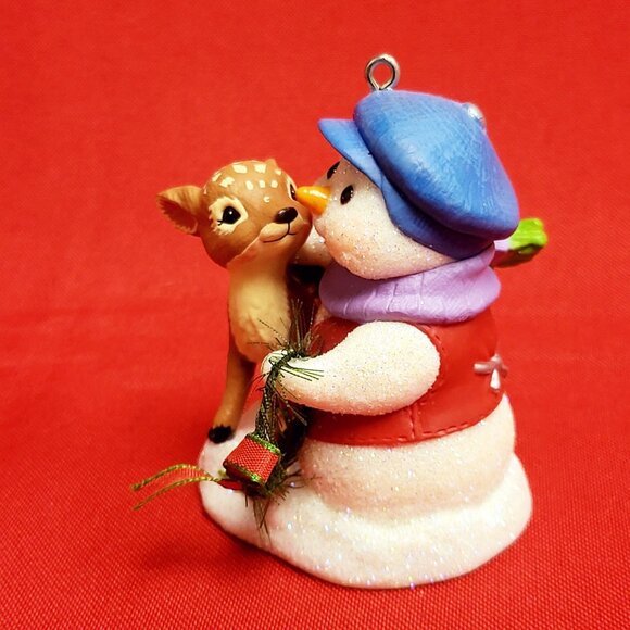Hallmark Snow Buddies 2004 Christmas Snowman Reindeer Ornament - Picture 9 of 13